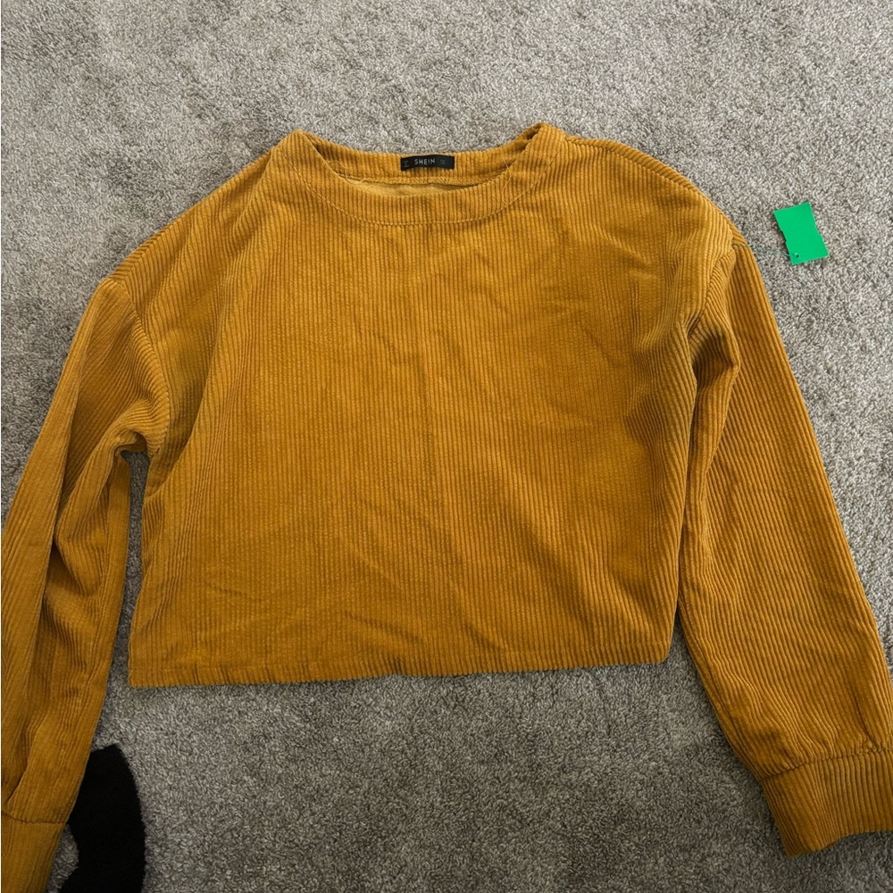 shein orange full length sweater still has tags